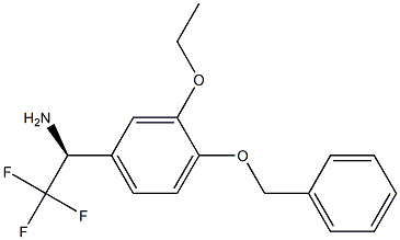 (1S)-1-[3-ETHOXY-4-(PHENYLMETHOXY)PHENYL]-2,2,2-TRIFLUOROETHYLAMINE Struktur