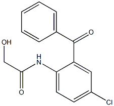 N-(2-BENZOYL-4-CHLOROPHENYL)-2-HYDROXYACETAMIDE Struktur