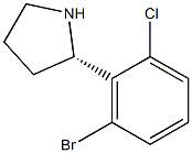 (2S)-2-(6-BROMO-2-CHLOROPHENYL)PYRROLIDINE Struktur