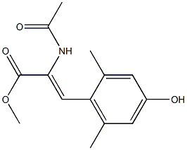 N-ACETYL-A-AMINO-2,6-DIMETHYL-4-HYDROXYCINNAMIC ACID METHYL ESTER Struktur