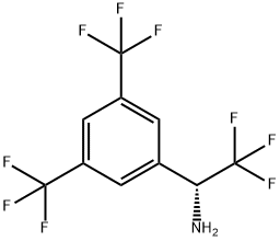 (1R)-1-[3,5-BIS(TRIFLUOROMETHYL)PHENYL]-2,2,2-TRIFLUOROETHYLAMINE Struktur