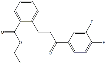 3-(2-CARBOETHOXYPHENYL)-3',4'-DIFLUOROPROPIOPHENONE Struktur