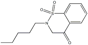 2-PENTYL-2,3-DIHYDRO-4H-1,2-BENZOTHIAZIN-4-ONE 1,1-DIOXIDE Struktur