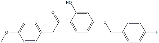 1-(4-(4-FLUOROBENZYLOXY)-2-HYDROXYPHENYL)-2-(4-METHOXYPHENYL)ETHANONE Struktur