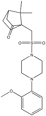 1-(((4-(2-METHOXYPHENYL)PIPERAZINYL)SULFONYL)METHYL)7,7-DIMETHYLBICYCLO[2.2.1]HEPTAN-2-ONE Struktur