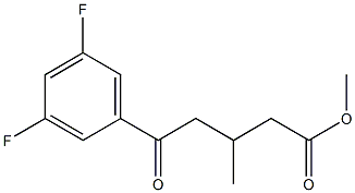 METHYL 5-(3,5-DIFLUOROPHENYL)-3-METHYL-5-OXOVALERATE Struktur