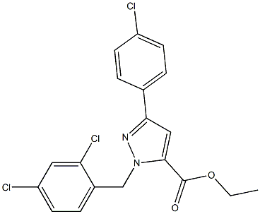 ETHYL 1-(2,4-DICHLOROBENZYL)-3-(4-CHLOROPHENYL)-1H-PYRAZOLE-5-CARBOXYLATE Struktur