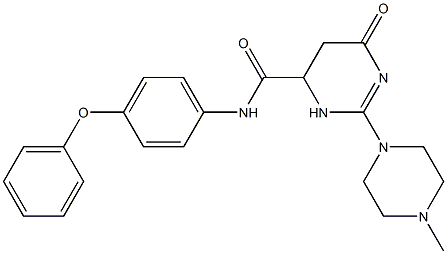 2-(4-METHYL-1-PIPERAZINYL)-6-OXO-N-(4-PHENOXYPHENYL)-3,4,5,6-TETRAHYDRO-4-PYRIMIDINECARBOXAMIDE Struktur