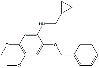 (1S)[4,5-DIMETHOXY-2-(PHENYLMETHOXY)PHENYL]CYCLOPROPYLMETHYLAMINE Struktur