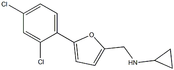 N-((5-(2,4-DICHLOROPHENYL)-2-FURYL)METHYL)CYCLOPROPANAMINE Struktur