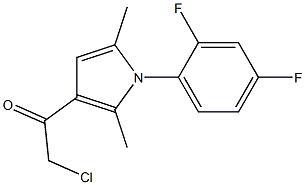 2-CHLORO-1-[1-(2,4-DIFLUOROPHENYL)-2,5-DIMETHYL-1H-PYRROL-3-YL]ETHANONE Struktur