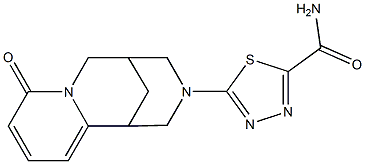 5-(6-OXO-7,11-DIAZATRICYCLO[7.3.1.0~2,7~]TRIDECA-2,4-DIEN-11-YL)-1,3,4-THIADIAZOL-2-YLFORMAMIDE Struktur