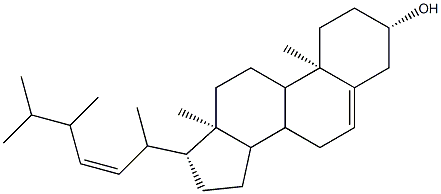 (3S,10R,13R,17R)-10,13-DIMETHYL-17-((Z)-1,4,5-TRI METHYL-HEX-2-ENYL)-2,3,4,7,8,9,10,11,12,13,14,15, 16,17-TETRADECAHYDRO-1H-CYCLOPENTA[A]PHENANTHREN-3-OL Struktur