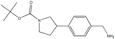 TERT-BUTYL 3-(4-(AMINOMETHYL)PHENYL)PYRROLIDINE-1-CARBOXYLATE Struktur