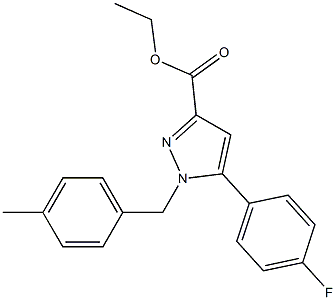 ETHYL 1-(4-METHYLBENZYL)-5-(4-FLUOROPHENYL)-1H-PYRAZOLE-3-CARBOXYLATE Struktur