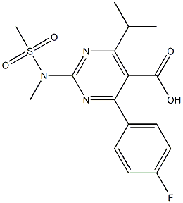 4-(4-FLUOROPHENYL)-6-ISOPROPYL-2-[(N-METHYL-N-METHYLSULFONYL)AMINO]PYRIMIDINE-5-CARBOXYLIC ACID Struktur