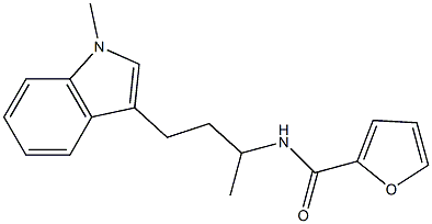 N-[1-METHYL-3-(1-METHYL-1H-INDOL-3-YL)PROPYL]-2-FURAMIDE Struktur