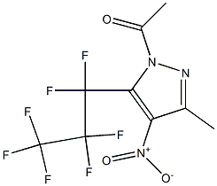 1-ACETYL-5-(HEPTAFLUORO-1-PROPYL)-3-METHYL-4-NITROPYRAZOLE Struktur