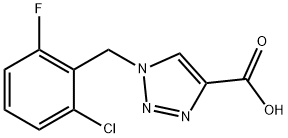 1-(2-CHLORO-6-FLUORO-BENZYL)-1H-[1,2,3]TRIAZOLE-4-CARBOXYLIC ACID Struktur