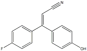 (E)-3-(4-FLUOROPHENYL)-3-(4-HYDROXYPHENYL)ACRYLONITRILE Struktur