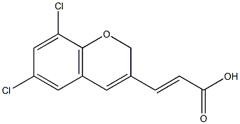 (2E)-3-(6,8-DICHLORO-2H-CHROMEN-3-YL)ACRYLIC ACID Struktur