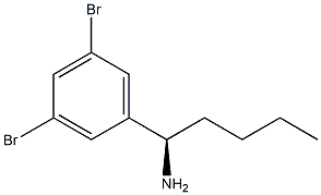 (1R)-1-(3,5-DIBROMOPHENYL)PENTYLAMINE Struktur