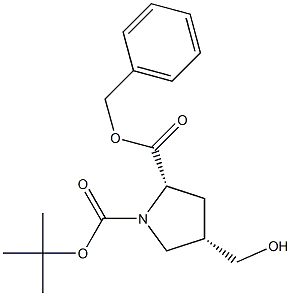 (S)-BOC-(TRANS-4-HYDROXYMETHYL)PROLINE BENZYL ESTER Struktur