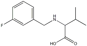 2-[(3-FLUOROBENZYL)AMINO]-3-METHYLBUTANOIC ACID Struktur