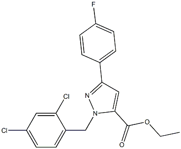 ETHYL 1-(2,4-DICHLOROBENZYL)-3-(4-FLUOROPHENYL)-1H-PYRAZOLE-5-CARBOXYLATE Struktur