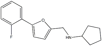 N-((5-(2-FLUOROPHENYL)-2-FURYL)METHYL)CYCLOPENTANAMINE Struktur