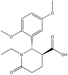 (2S,3S)-2-(2,5-DIMETHOXYPHENYL)-1-ETHYL-6-OXOPIPERIDINE-3-CARBOXYLIC ACID Struktur