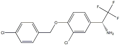 (1R)-1-(3-CHLORO-4-[(4-CHLOROPHENYL)METHOXY]PHENYL)-2,2,2-TRIFLUOROETHYLAMINE Struktur