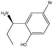 2-((1R)-1-AMINOPROPYL)-4-BROMOPHENOL Struktur