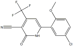 6-(5-CHLORO-2-METHOXYPHENYL)-4-(TRIFLUOROMETHYL)-1,2-DIHYDRO-2-OXOPYRIDINE-3-CARBONITRILE Struktur