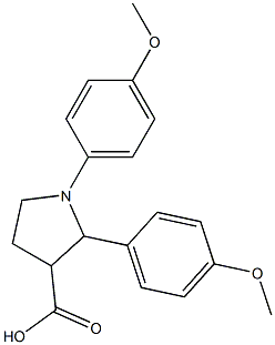 1,2-BIS(4-METHOXYPHENYL)PYRROLIDINE-3-CARBOXYLIC ACID Struktur