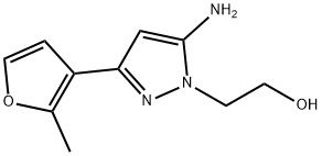 2-[5-AMINO-3-(2-METHYL-3-FURYL)-1H-PYRAZOL-1-YL]ETHANOL Struktur