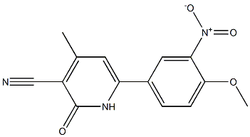 1,2-DIHYDRO-6-(4-METHOXY-3-NITROPHENYL)-4-METHYL-2-OXOPYRIDINE-3-CARBONITRILE Struktur