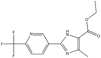 5-METHYL-2-(6-TRIFLUOROMETHYL-PYRIDIN-3-YL)-3H-IMIDAZOLE-4-CARBOXYLIC ACID ETHYL ESTER Struktur