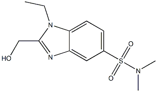 1-ETHYL-2-(HYDROXYMETHYL)-N,N-DIMETHYL-1H-BENZIMIDAZOLE-5-SULFONAMIDE Struktur