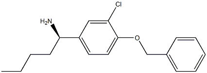 (1R)-1-[3-CHLORO-4-(PHENYLMETHOXY)PHENYL]PENTYLAMINE Struktur