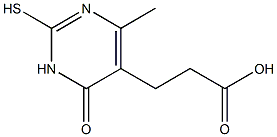 3-(2-MERCAPTO-4-METHYL-6-OXO-1,6-DIHYDROPYRIMIDIN-5-YL)PROPANOIC ACID Struktur