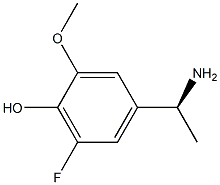 4-((1S)-1-AMINOETHYL)-6-FLUORO-2-METHOXYPHENOL Struktur