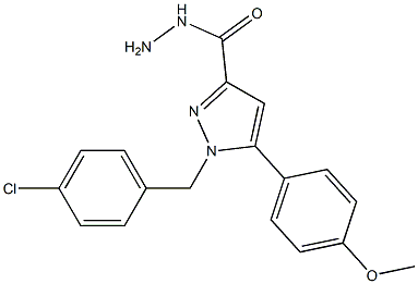 1-(4-CHLOROBENZYL)-5-(4-METHOXYPHENYL)-1H-PYRAZOLE-3-CARBOHYDRAZIDE Struktur