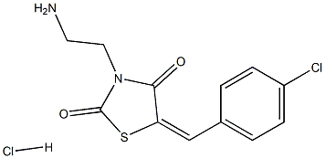 (5E)-3-(2-AMINOETHYL)-5-(4-CHLOROBENZYLIDENE)-1,3-THIAZOLIDINE-2,4-DIONE HYDROCHLORIDE Struktur