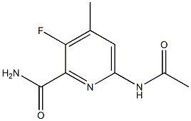 6-(ACETYLAMINO)-3-FLUORO-4-METHYLPYRIDINE-2-CARBOXAMIDE Struktur