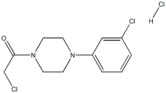 1-(CHLOROACETYL)-4-(3-CHLOROPHENYL)PIPERAZINE HYDROCHLORIDE Struktur