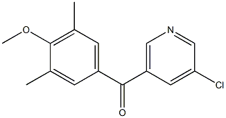 3-CHLORO-5-(3,5-DIMETHYL-4-METHOXYBENZOYL)PYRIDINE Struktur