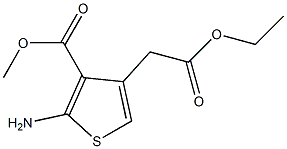 2-AMINO-4-ETHOXYCARBONYLMETHYL-THIOPHENE-3-CARBOXYLIC ACID METHYL ESTER Struktur