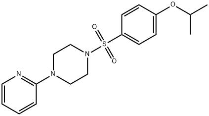 1-((4-(ISOPROPOXY)PHENYL)SULFONYL)-4-(2-PYRIDYL)PIPERAZINE Struktur