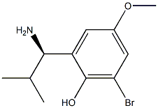 2-((1R)-1-AMINO-2-METHYLPROPYL)-6-BROMO-4-METHOXYPHENOL Struktur